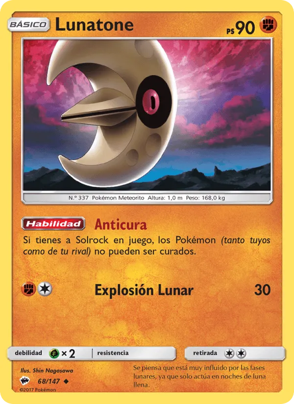 Lunatone · Sombras Ardientes 68/147