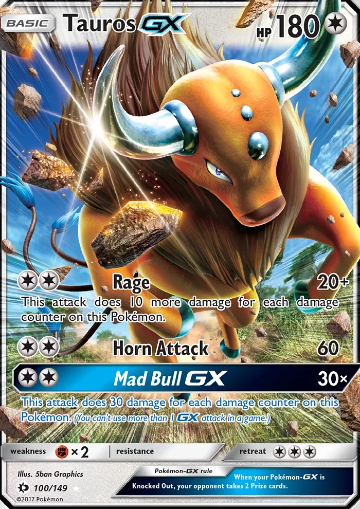 Tauros GX · Sun & Moon 100/149