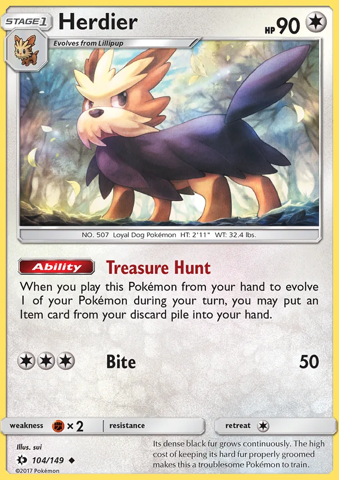 Herdier · Sun & Moon 104/149