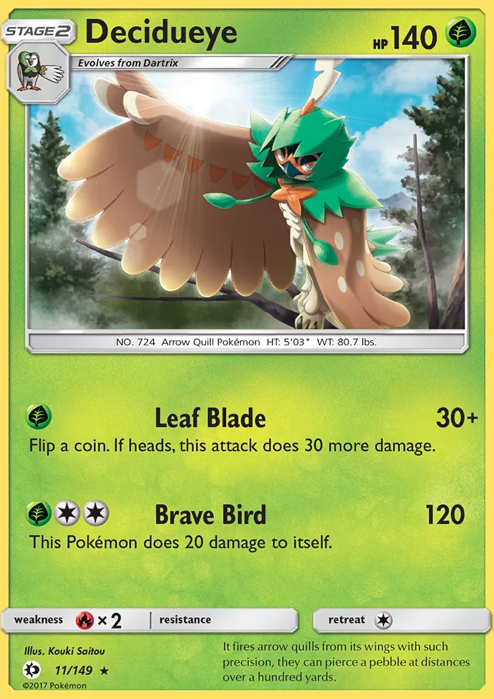 Decidueye · Sun & Moon 11/149