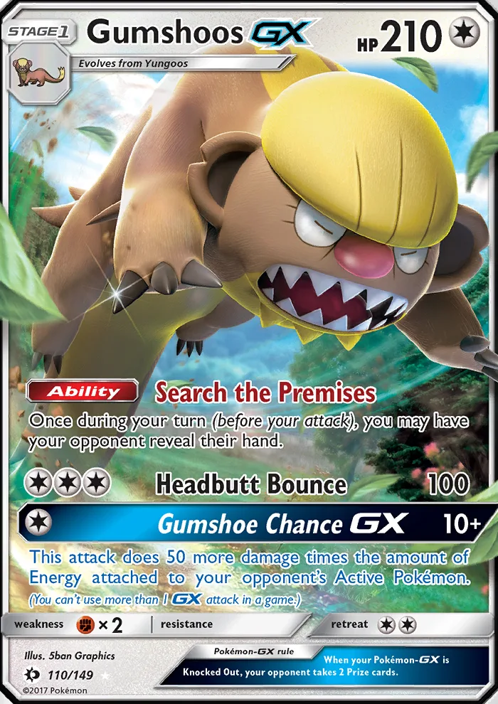 Gumshoos GX · Sun & Moon 110/149