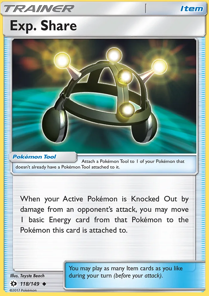 Exp. Share · Sun & Moon 118/149