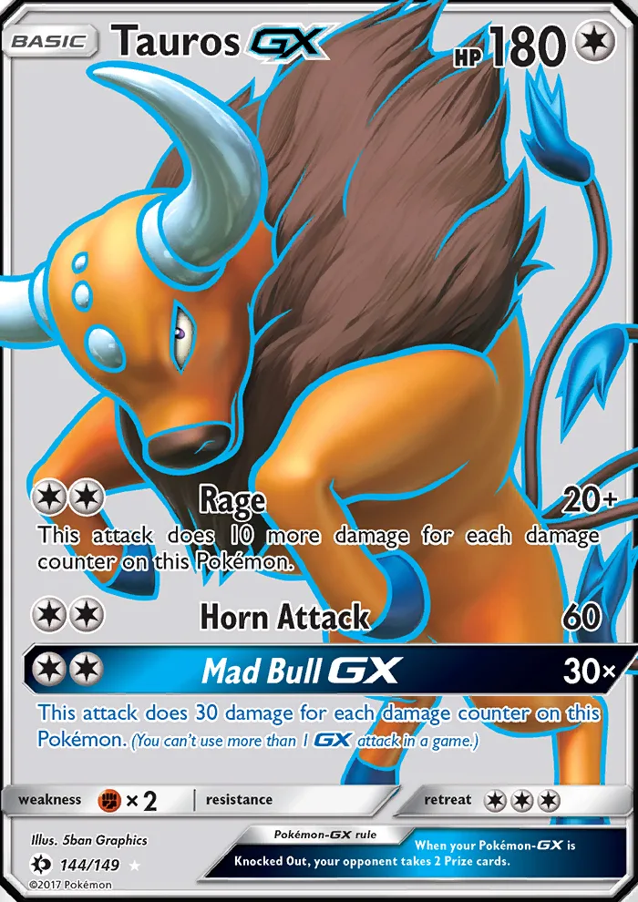 Tauros GX · Sun & Moon 144/149