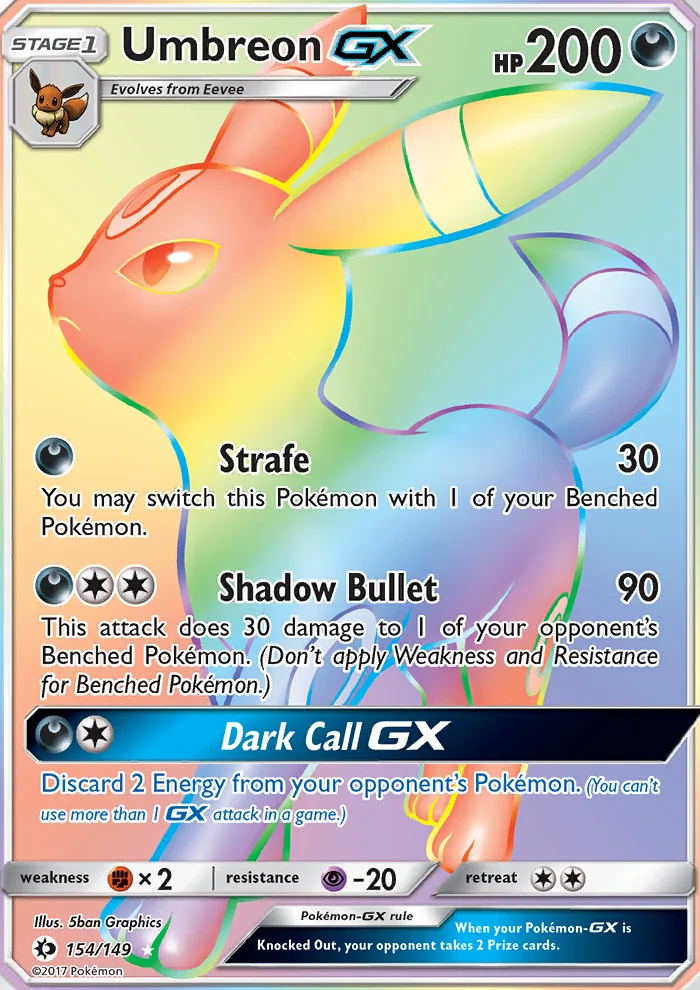 Umbreon GX · Sun & Moon 154/149