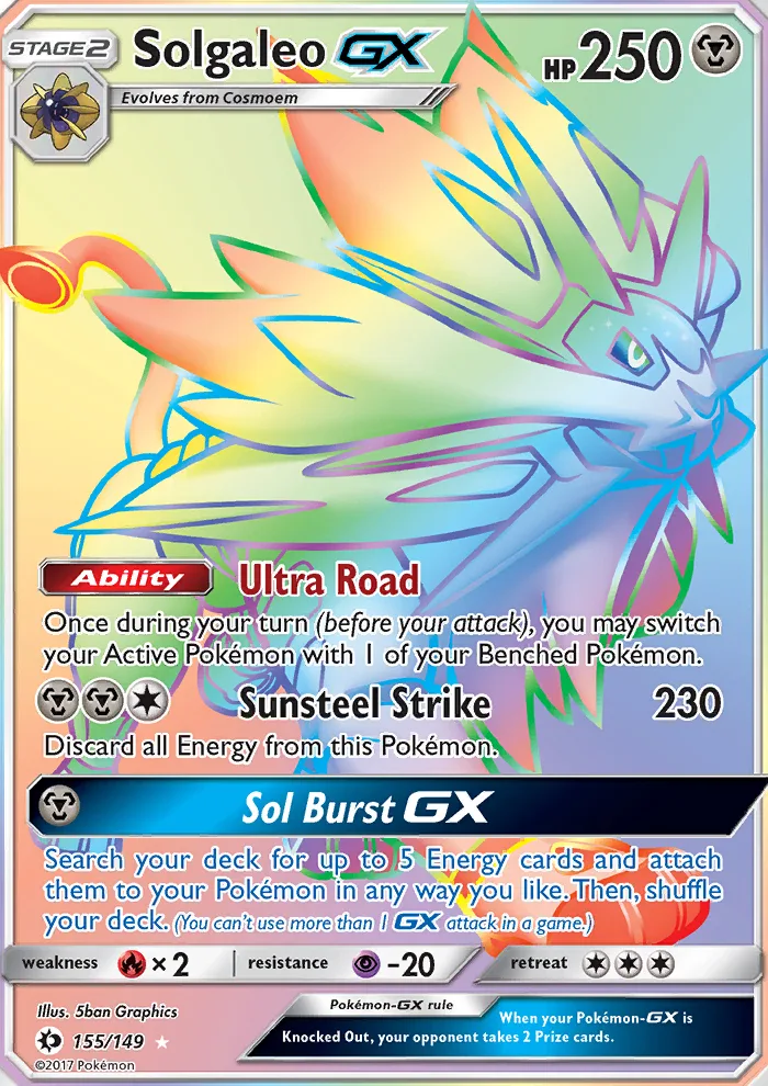 Solgaleo GX · Sun & Moon 155/149