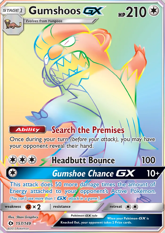 Gumshoos GX · Sun & Moon 157/149