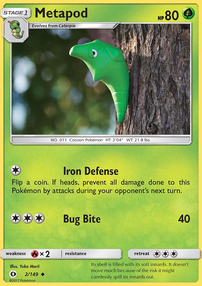 Metapod · Sun & Moon 2/149