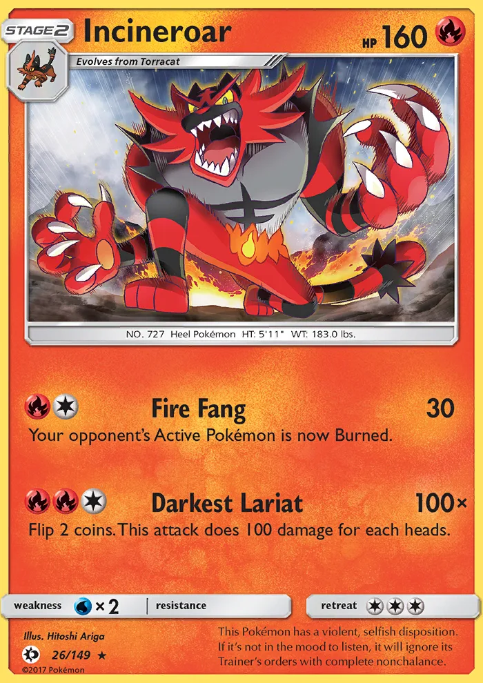Incineroar · Sun & Moon 26/149