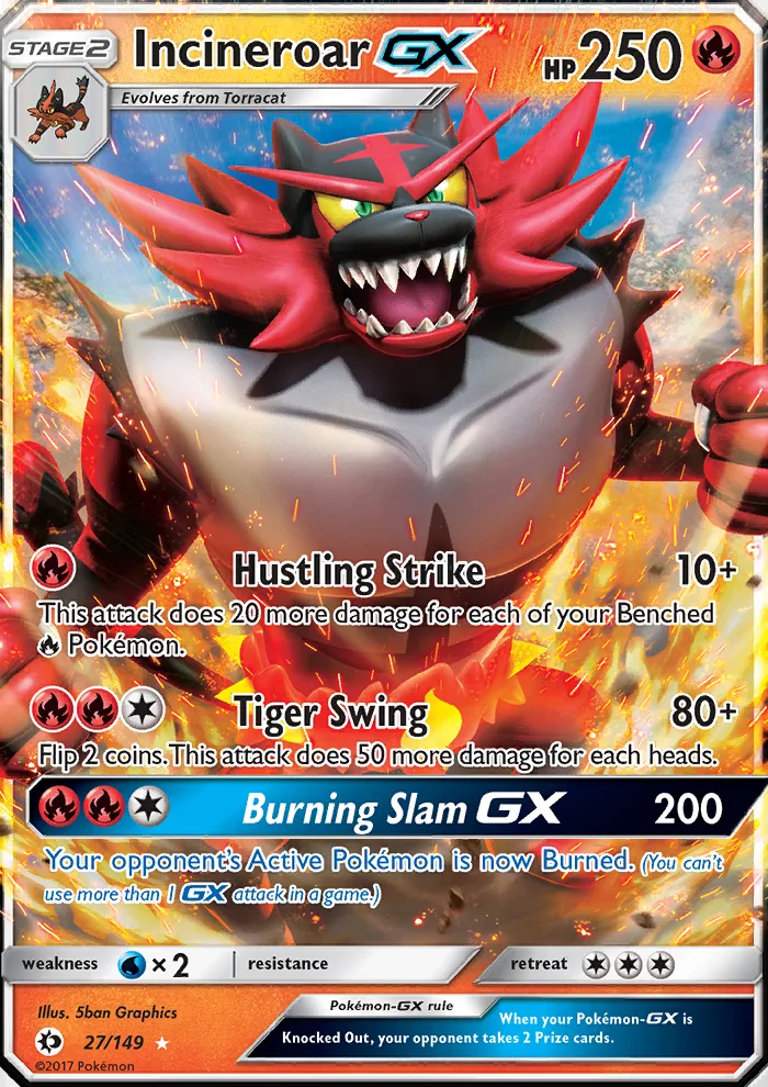 Incineroar GX · Sun & Moon 27/149