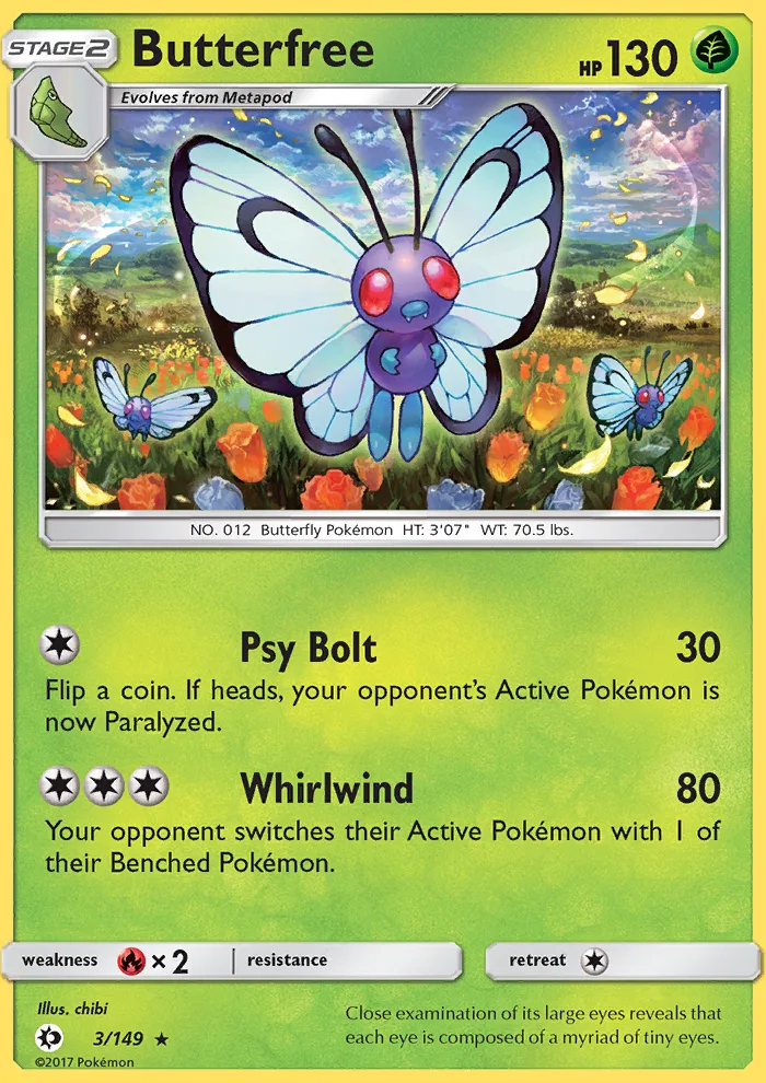Butterfree · Sun & Moon 3/149
