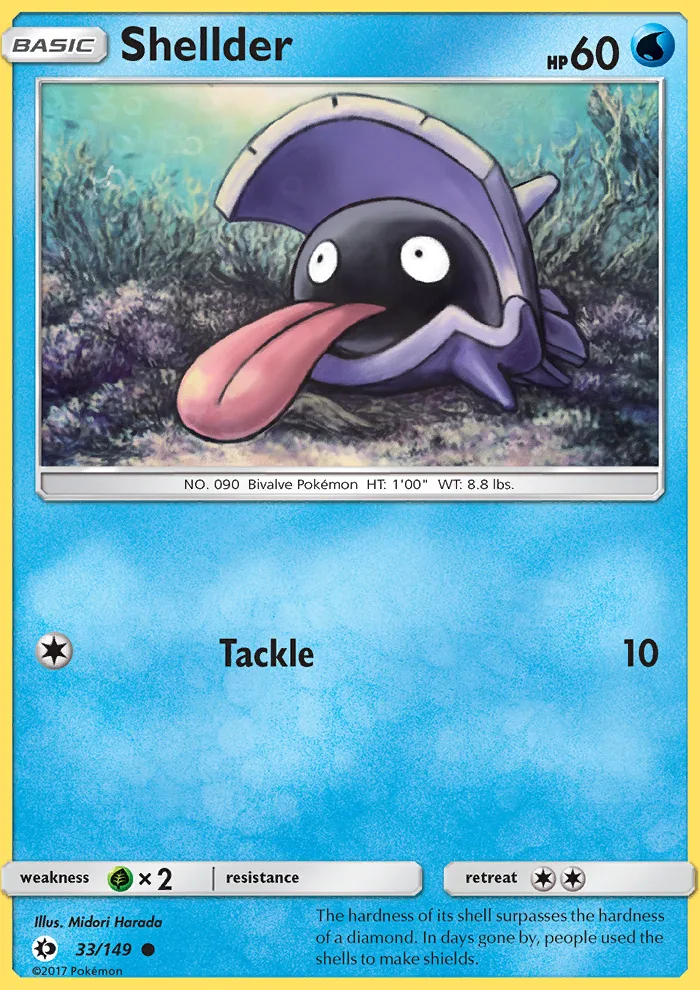 Shellder · Sun & Moon 33/149