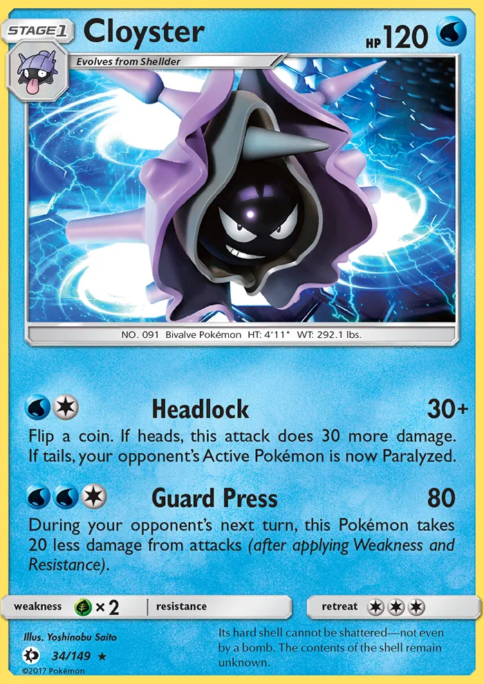 Cloyster · Sun & Moon 34/149