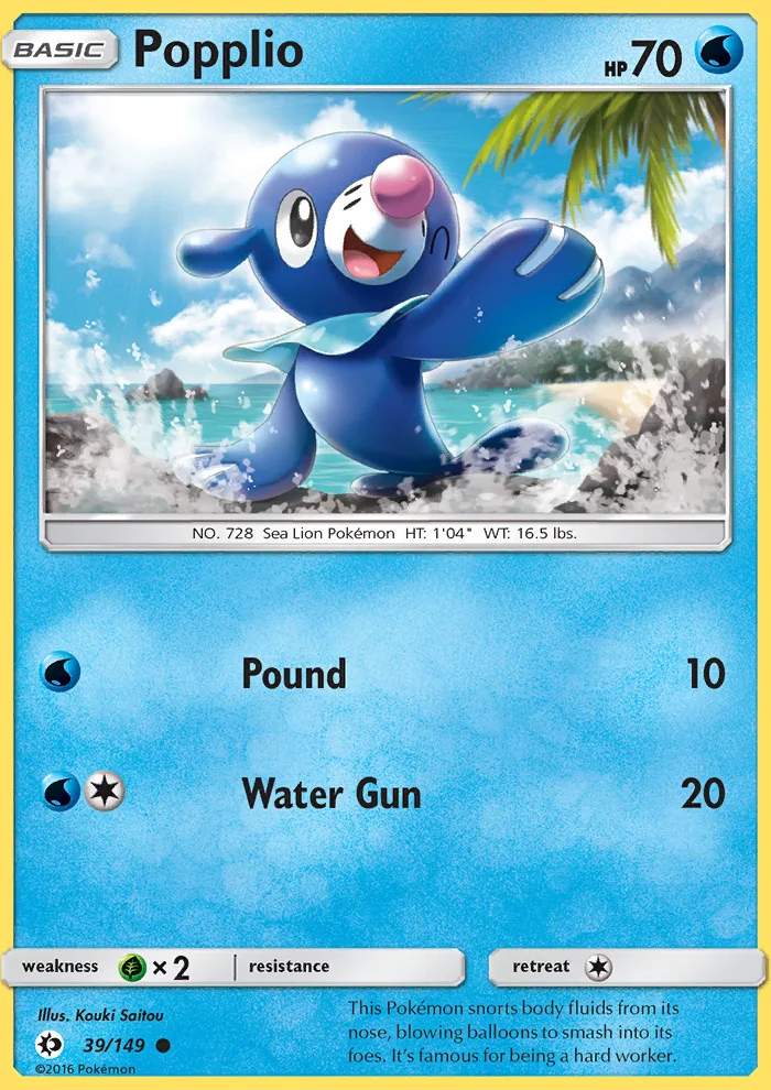 Popplio · Sun & Moon 39/149