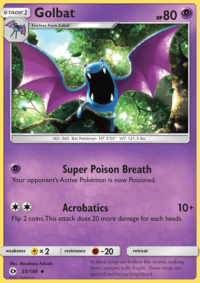 Golbat · Sun & Moon 55/149