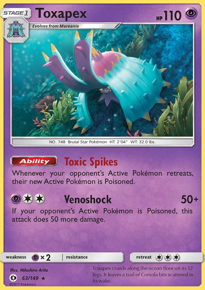 Toxapex · Sun & Moon 63/149