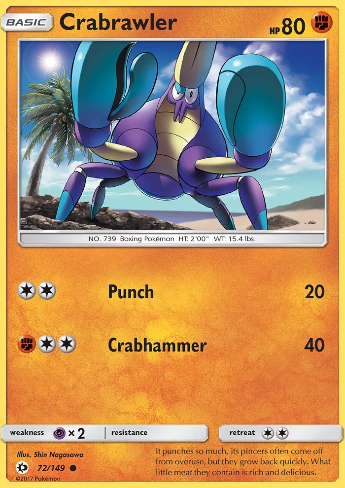 Crabrawler · Sun & Moon 72/149