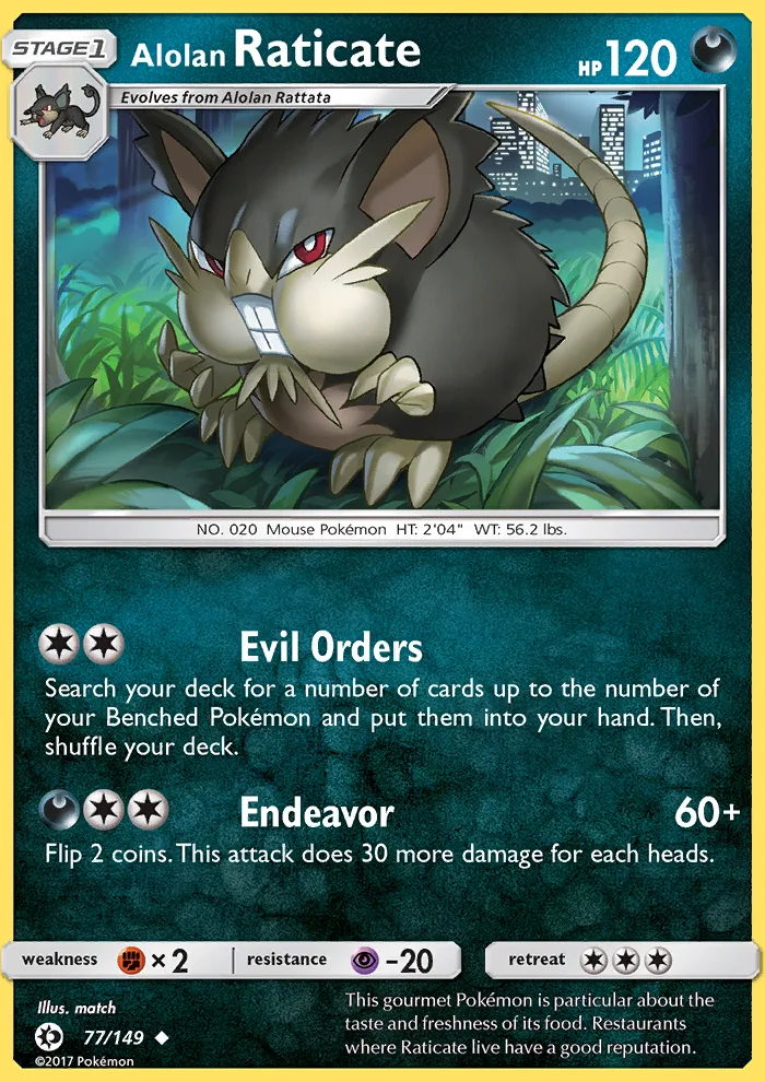 Alolan Raticate · Sun & Moon 77/149