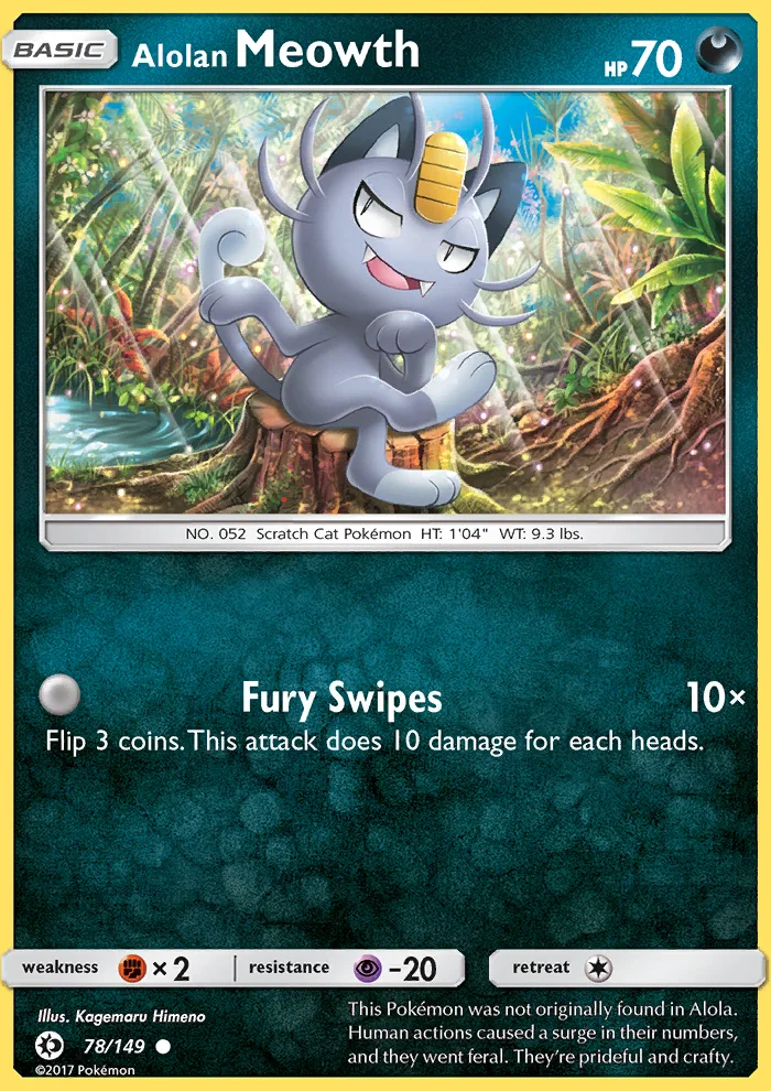 Alolan Meowth · Sun & Moon 78/149