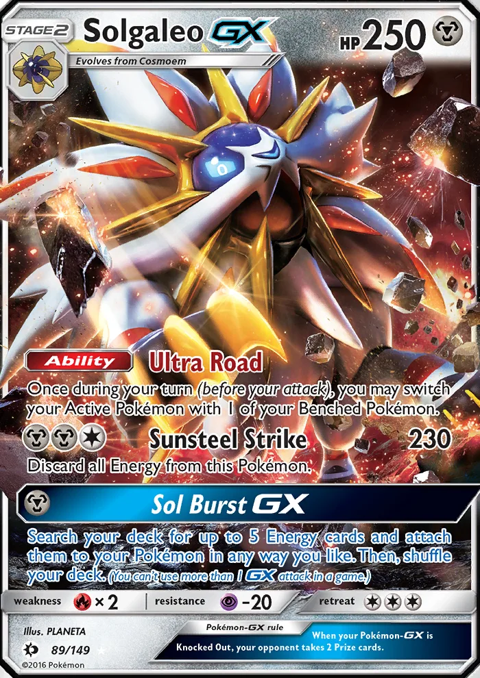 Solgaleo GX · Sun & Moon 89/149