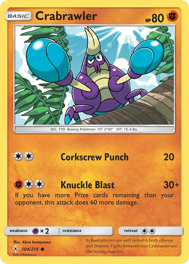 Crabrawler · Unbroken Bonds 104/214