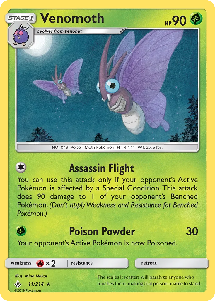 Venomoth · Unbroken Bonds 11/214