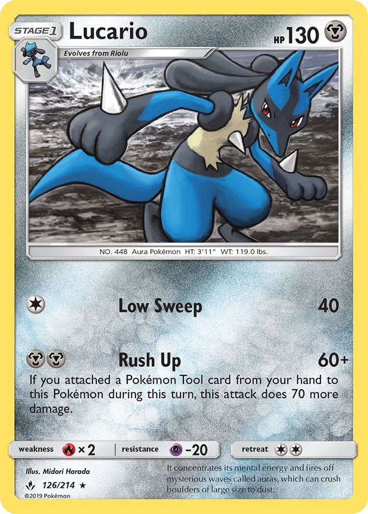 Lucario · Unbroken Bonds 126/214