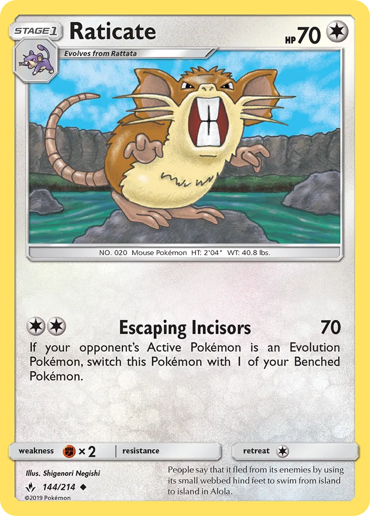 Raticate · Unbroken Bonds 144/214