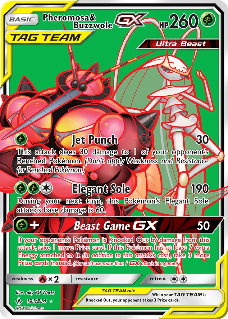 Pheromosa & Buzzwole GX · Unbroken Bonds 191/214
