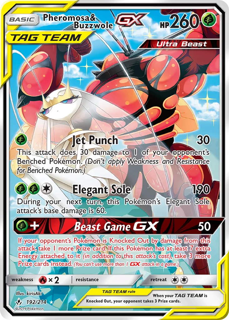 Pheromosa & Buzzwole GX · Unbroken Bonds 192/214