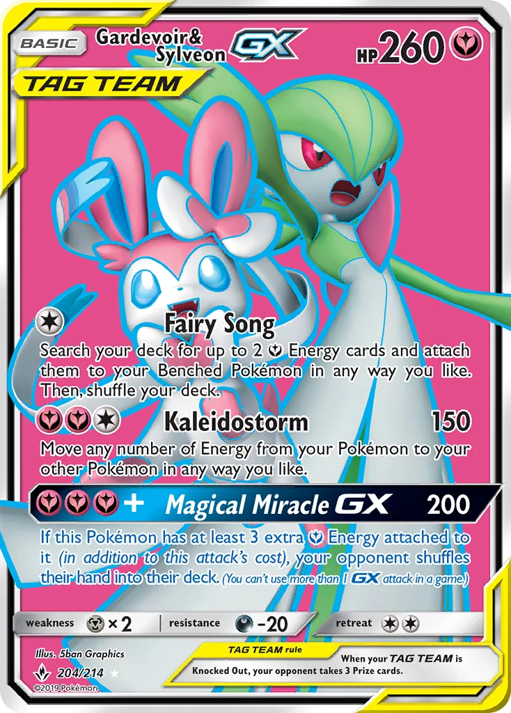 Gardevoir & Sylveon GX · Unbroken Bonds 204/214