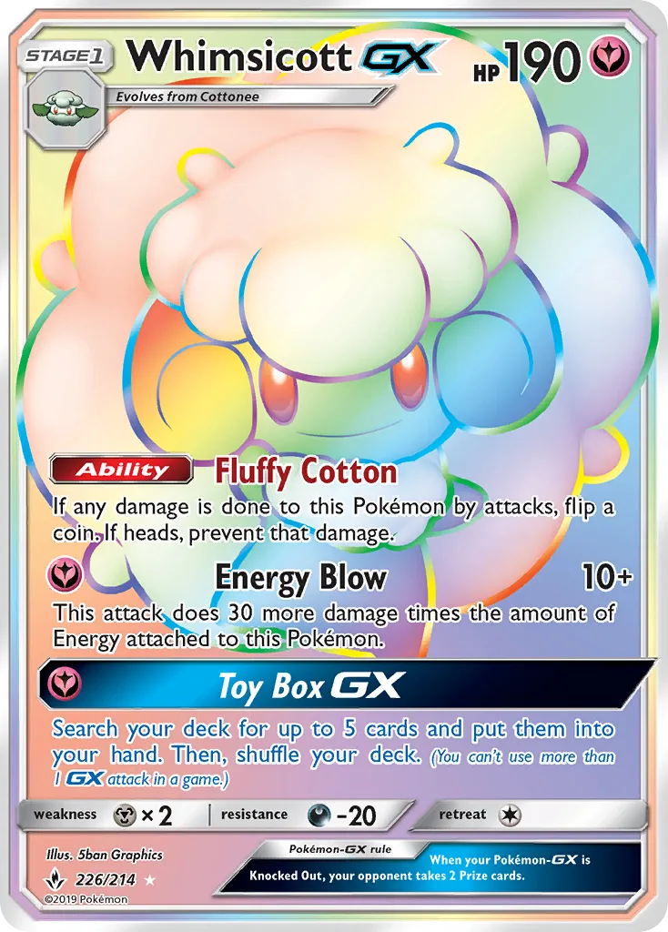 Whimsicott GX · Unbroken Bonds 226/214