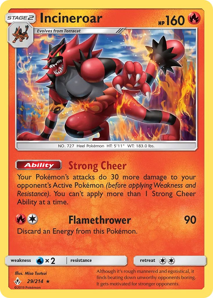Incineroar · Unbroken Bonds 29/214