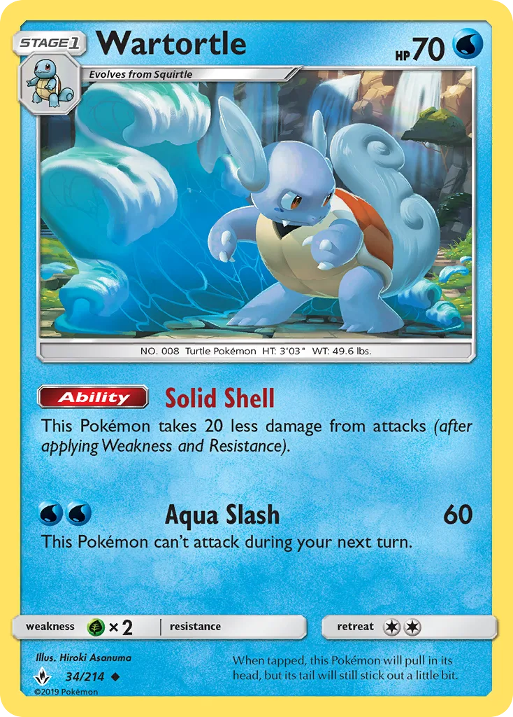 Wartortle · Unbroken Bonds 34/214