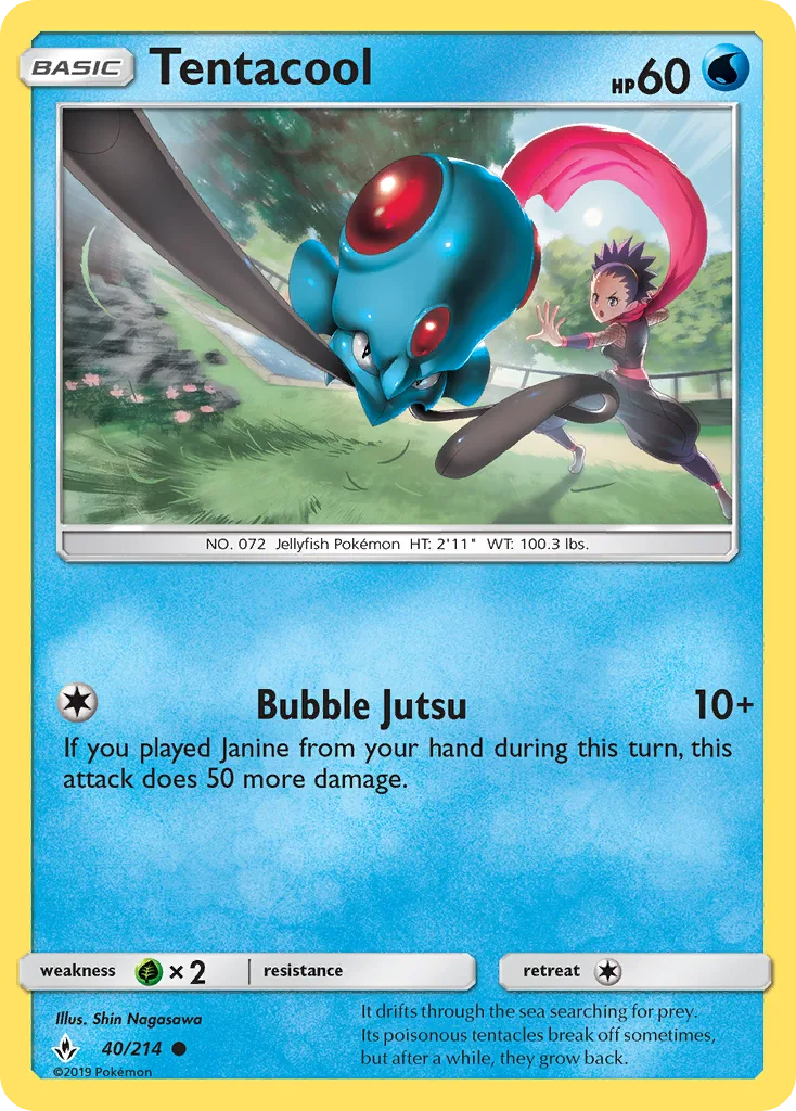 Tentacool · Unbroken Bonds 40/214