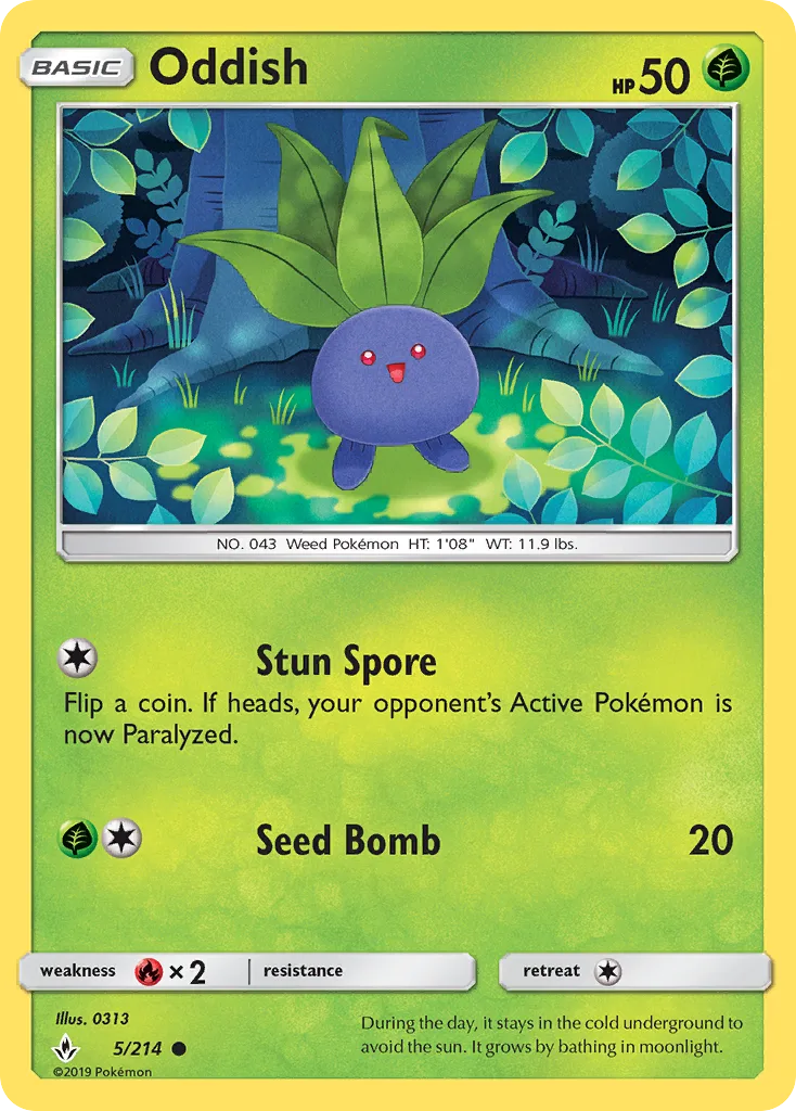Oddish · Unbroken Bonds 5/214