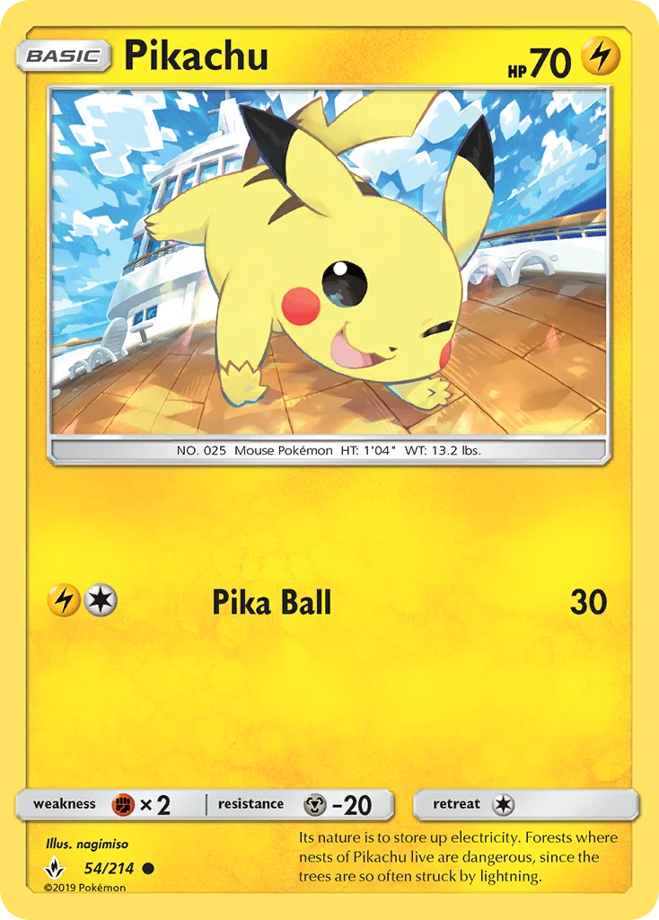 Pikachu · Unbroken Bonds 54/214