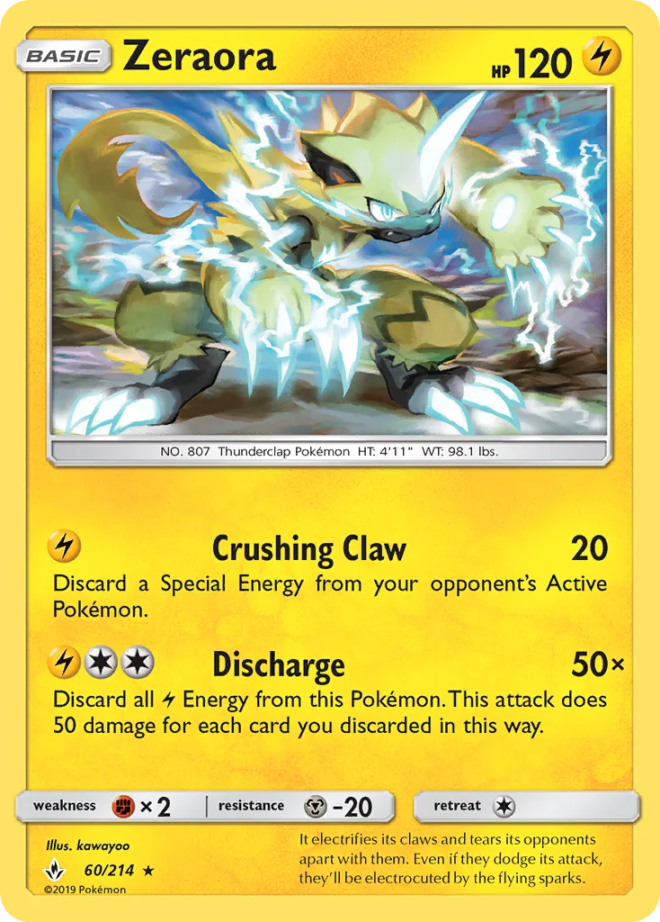 Zeraora · Unbroken Bonds 60/214