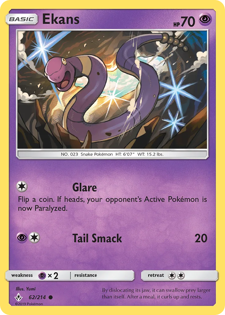 Ekans · Unbroken Bonds 62/214