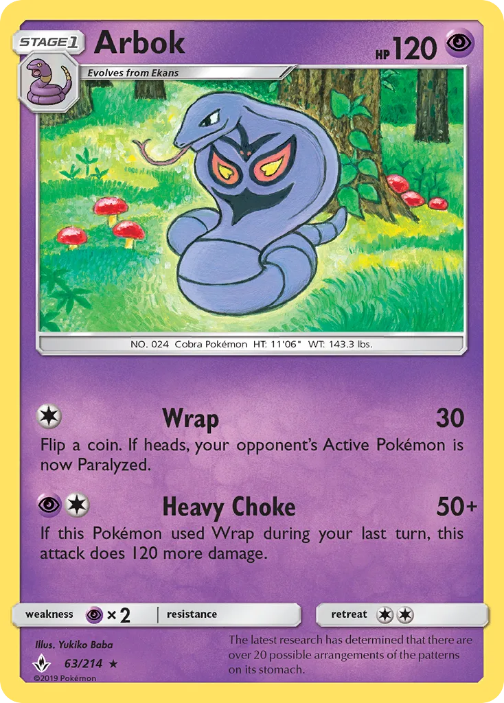 Arbok · Unbroken Bonds 63/214