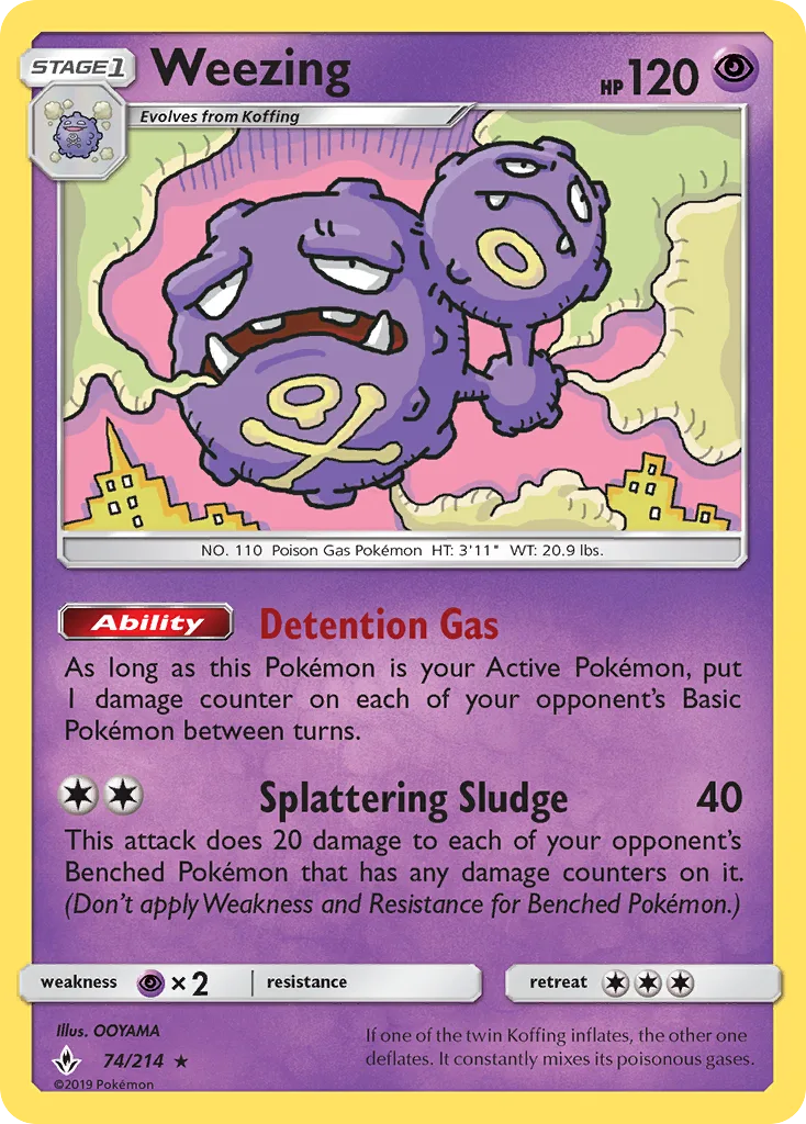 Weezing · Unbroken Bonds 74/214
