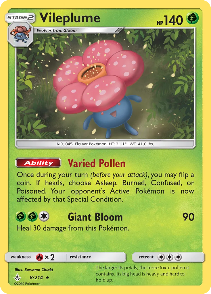 Vileplume · Unbroken Bonds 8/214