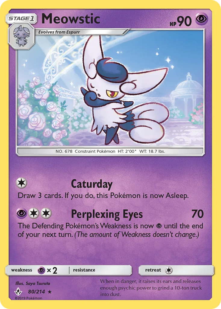 Meowstic · Unbroken Bonds 80/214