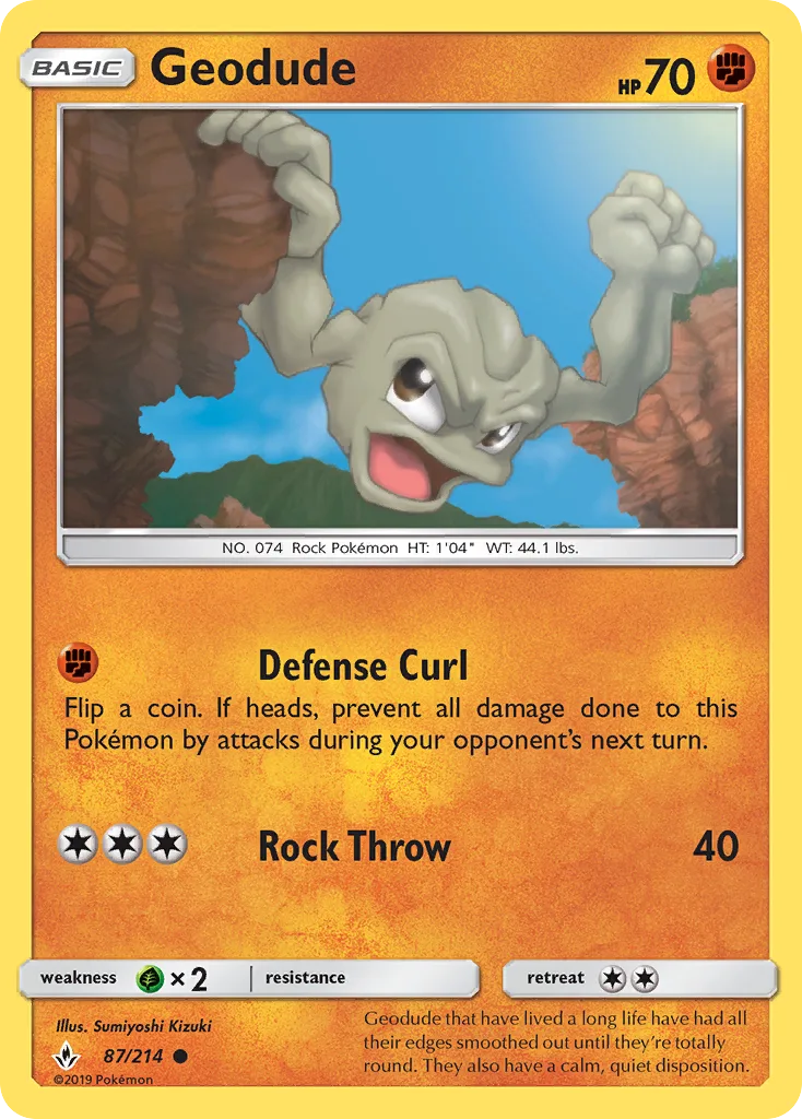 Geodude · Unbroken Bonds 87/214