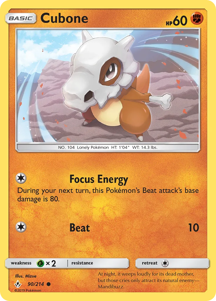 Cubone · Unbroken Bonds 90/214