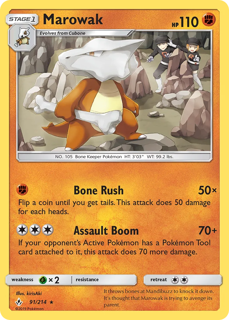 Marowak · Unbroken Bonds 91/214