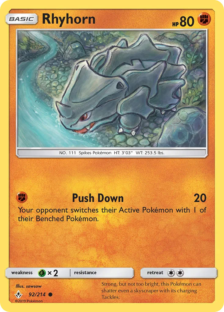 Rhyhorn · Unbroken Bonds 92/214
