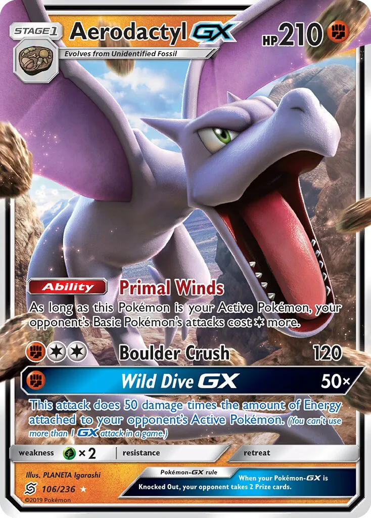 Aerodactyl GX · Unified Minds 106/236