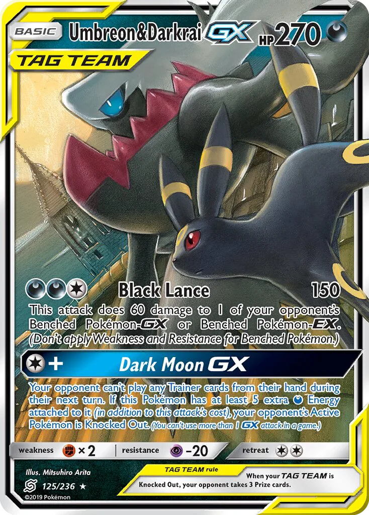 Umbreon & Darkrai GX · Unified Minds 125/236