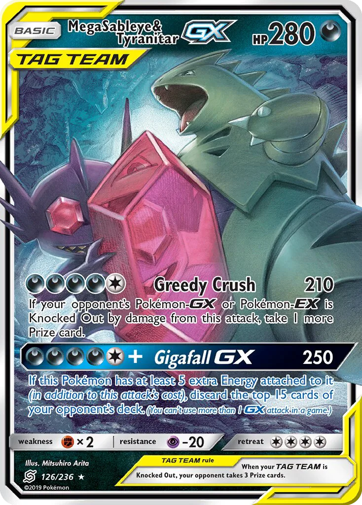 Mega Sableye & Tyranitar GX · Unified Minds 126/236
