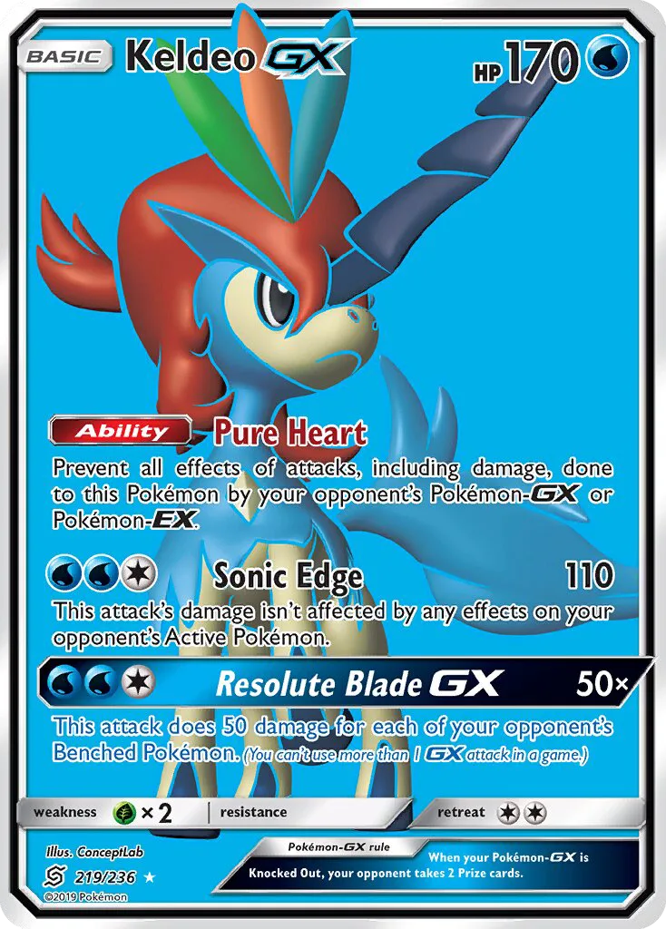 Keldeo GX · Unified Minds 219/236